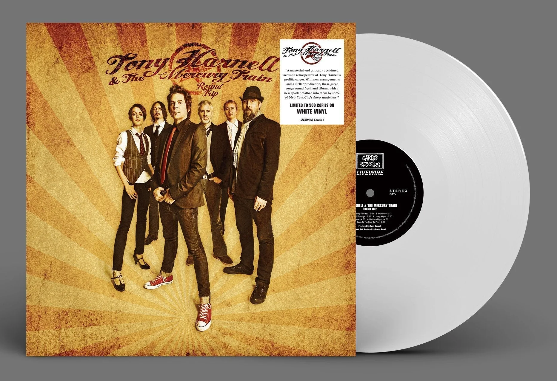Tony Harnell & The Mercury Train 'Round Trip' Vinyl LP - White - Image 2